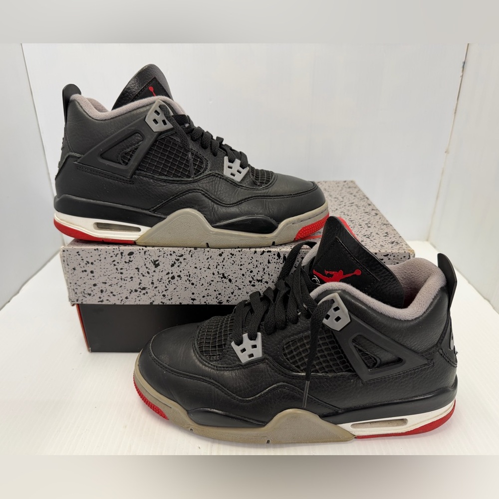 Jordan 4 Retro Bred Reimagined (GS) Kids Sneakers Size 7Y FQ8213-006